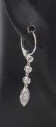 Sparkling White Gold Diamond Accent Dangle Earings