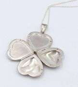 Vintage 925 Sterling Silver Heart Shaped Locket Pendant on Chain