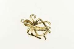 14K Yellow Gold Octopus Ocean Animal Marine Sea Creature Charm/Pendant