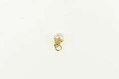 14K Yellow Gold Vintage Pearl Classic Simple Ornamental Charm/Pendant