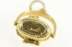 14K Yellow Gold 3D Articulated Longaberger Picnic Basket Charm/Pendant