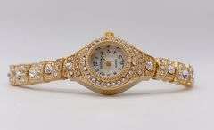 LADIES GENEVA & GEMSTONE WATCH-18KT GP