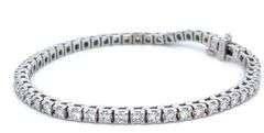 4 CARAT DIAMOND! WHITE GOLD TENNIS BRACELET