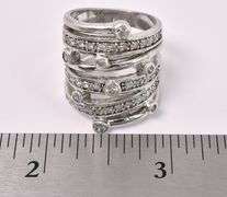 CZ Wrap Ring In Sterling Silver