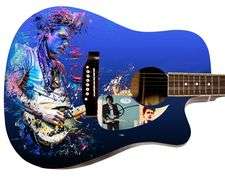 John Mayer Autographed Custom Graphics Photo Guitar ACOA