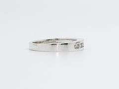 14kt Solid White Gold & Diamond Band