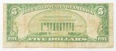 1929 $5 National Currency Gastonia, NC - United States Note - 7536