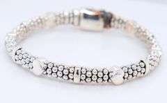 Sterling Silver Lagos Caviar Rope Bangle Bracelet