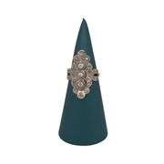 14K ROSE GOLD RING WITH CUBIC ZIRCONIA STONES