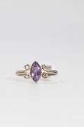 Sterling Silver Natural Amethyst Gemstone Ring Size 7