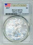 2017 First Strike Issue American Silver Eagle in PCGS MS70
