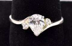 CZ Ring In Sterling Silver