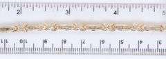 Elegant Yellow Gold XO Link Diamond Bracelet