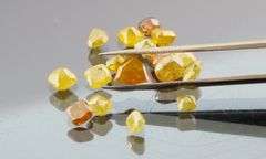 Heavy 7.78ct set of untreated yellow Diamonds