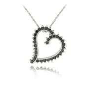 Sterling Silver Black Diamond Pendant
