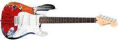 The Red Hot Chili Peppers Chad Smith Signed 1/1 Graphics Guitar ACOA