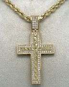 14K YELLOW GOLD CROSS WITH CHAIN
