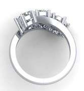 3 Stone 3.5 Ct Vvs1 G-H Fire Moissanite Ring