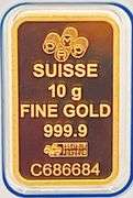 10.0 Gram Gold Bar (999.9 Pure Gold)