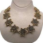 18K YELLOW GOLD 30 STAR NECKLACE- 75 CARAT RUBIES AND 75 CARAT EMERALDS