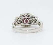 EXTREMELY RARE GIA CERTIFIED UNHEATED KASHMIR SAPPHIRE & DIAMOND PLATINUM RING