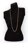 22k Yellow Gold Plated Sterling Silver Diamond-Cut Figaro Link Chain 4.5mm Solid 925 Italy Necklace 28"