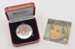 2017 Ascension Islands 1 Crown Princess Diana Silver MOPearl Box/COA