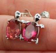 Glittering Pink Mystic Topaz stud earrings