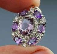 Unheated Amethyst Sterling Silver pendant