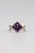 Sterling Silver Natural Amethyst Gemstone Ring Size 9