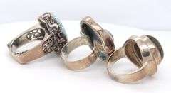 Lot of 3 Vintage 925 Sterling Silver Rings