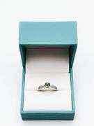 Gorgeous 14kt White Gold, Green Tourmaline, & Diamond Ring