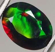 Silky black block pattern 1.50ct Black Opal