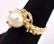 Lofty Pearl Ring In 14K Yellow Gold