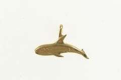 14K Yellow Gold Orca Whale Ocean Endangered Animal Charm/Pendant