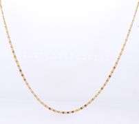 Elegant Yellow Gold Grecian Link Chain Necklace