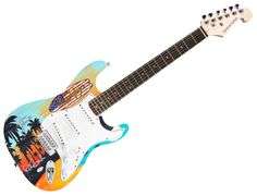 The Beach Boys Bruce Johnston Dave Marks Signerd 1/1 Graphics Guitar ACOA