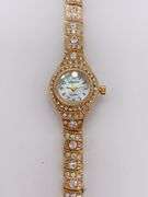 LADIES GENEVA & GEMSTONE WATCH-18KT GP