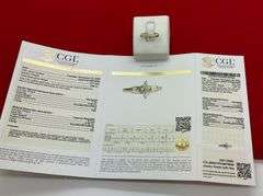 CERTIFIED LADIES 14K GOLD AND DIAMOND RING