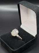 Huge 11.5 Ct Vvs1 Ice Blue Fire Moissanite Ring