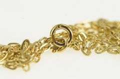 14K Yellow Gold 1.6mm Cable Oval Link Vintage Classic Chain Necklace
