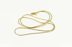 14K Yellow Gold 1.0mm Snake Link Classic Round Chain Necklace