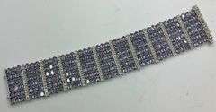 14K WHITE GOLD DIAMOND AND TANZANITE BRACELET