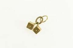 14K Yellow Gold 3D Dice Gamble Las Vegas Lucky Good Luck Charm/Pendant