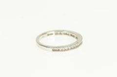 14K White Gold 0.28 Ctw Classic Diamond Vintage Wedding Band Ring