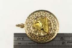 9K Yellow Gold Greek Motif Parthenon Aeternae Mythology Charm/Pendant