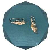 14K YELLOW GOLD FLOWER EARRINGS