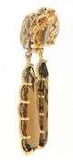 Tacori Round Citrine and Pear Cognac Quartz Cinnamon Scotch Dangle Earrings in 18K