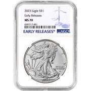 CERTIFIED UNCIRCULATED SILVER EAGLE 2023 MS70 NGC EARLY RELEASES