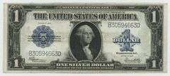 Crisp AU Series of 1923 Large Size $1 Silver Certificate note